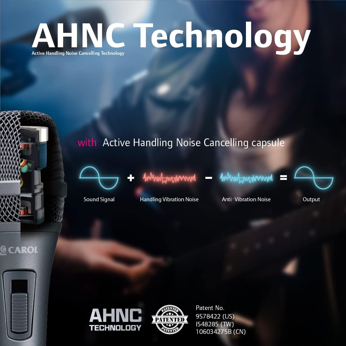 Dynamic Microphone with Super-Cardiod Unidirectional, Slide Potentiometer Switch D747