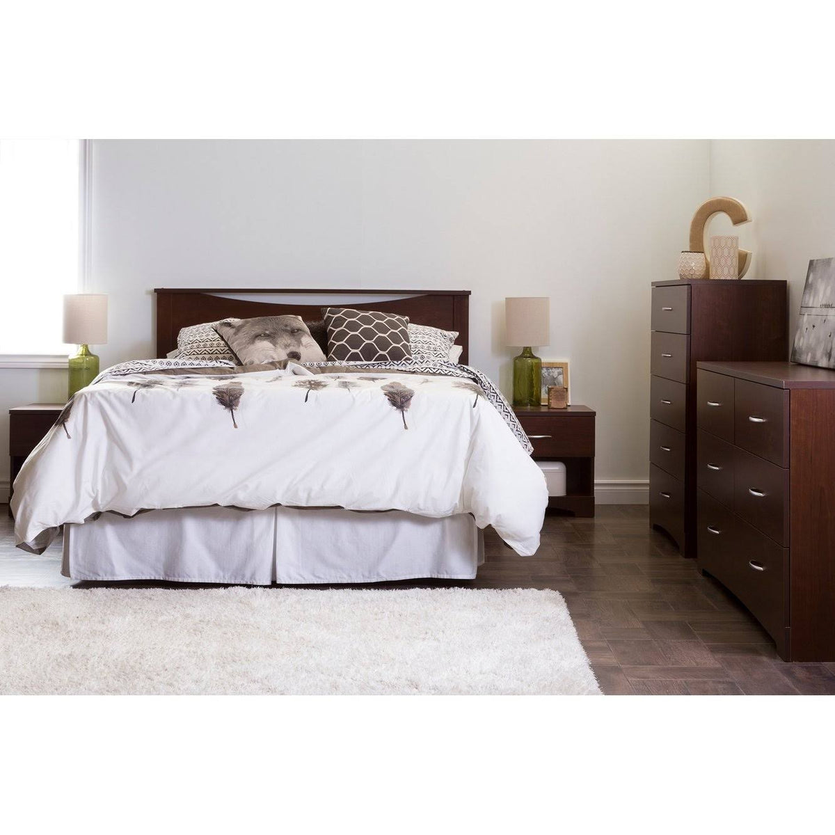 Pure Black Full/Queen Headboard F312994