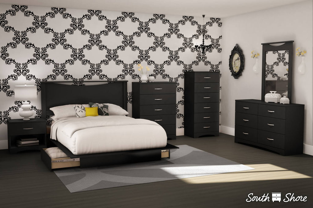 Pure Black Full/Queen Headboard F312994