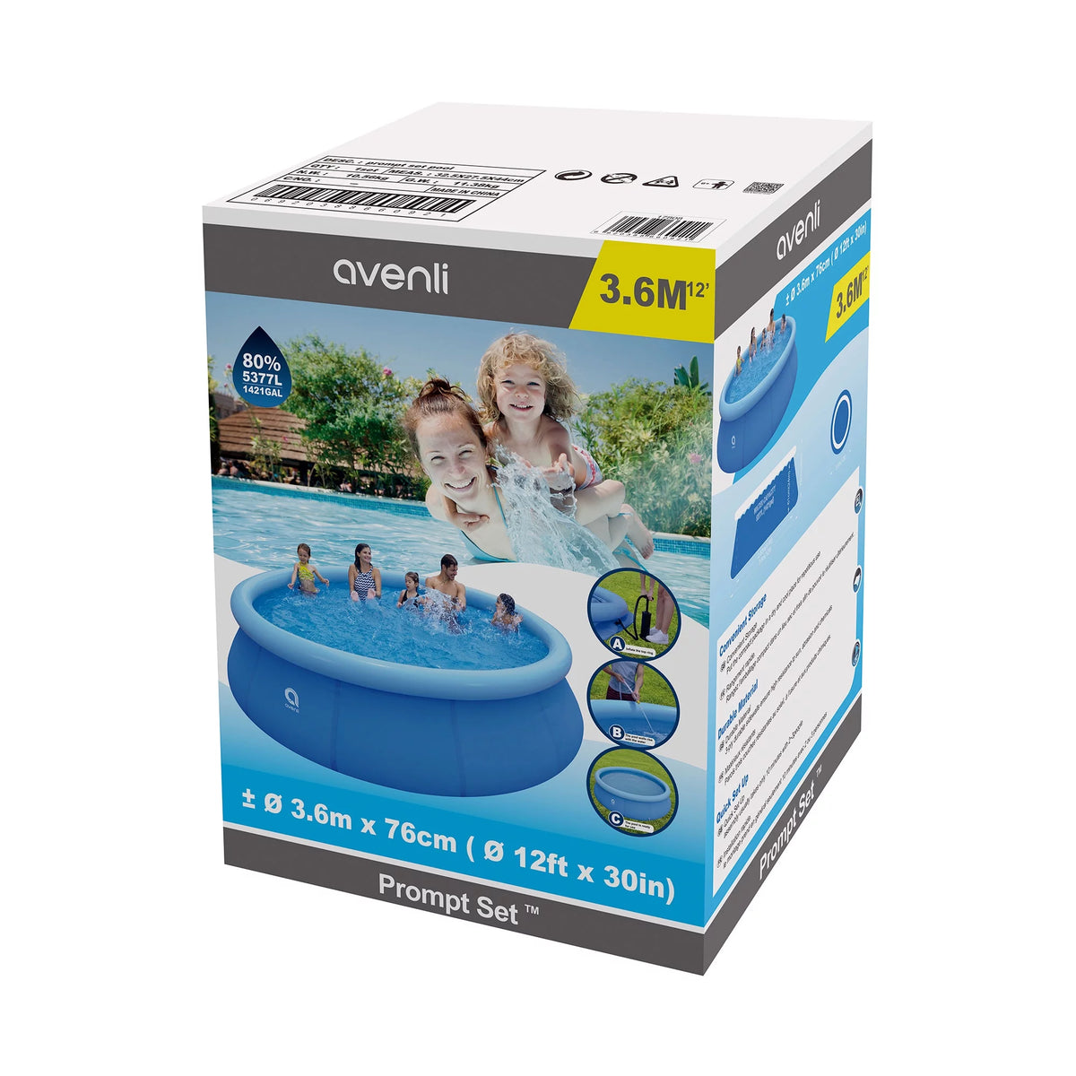 12 Ft x 30 Inflatable Swimming Pool G72992