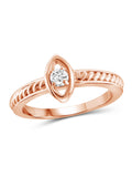 1/10 Carat White Diamond Ring Rose Gold Over Silver Y68026