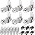 1-1/8 Inch Chrome Tubular Cam Lock 6 Pack J875118