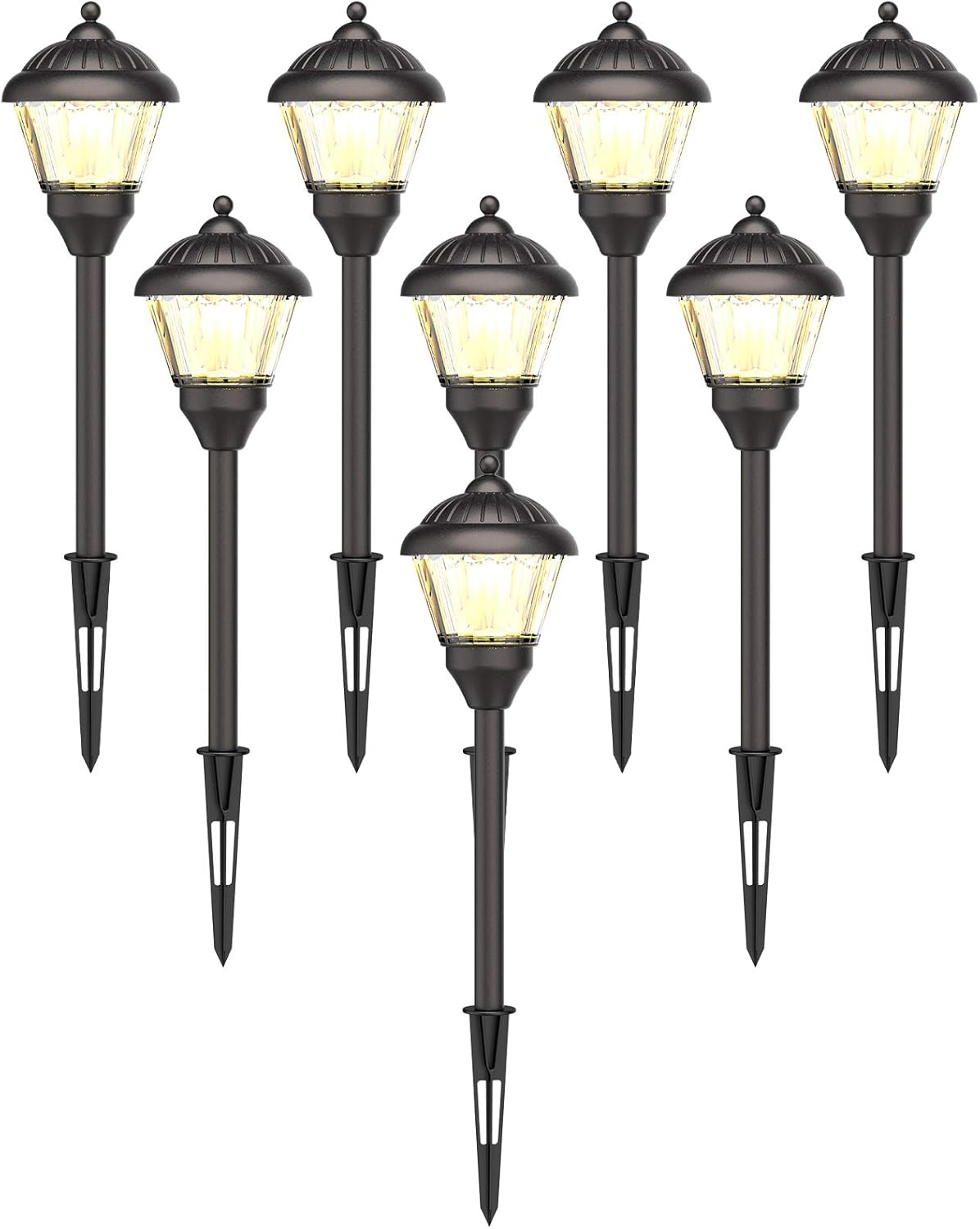 6 Pack Low Voltage LED Path Lights with Metal Spike C452