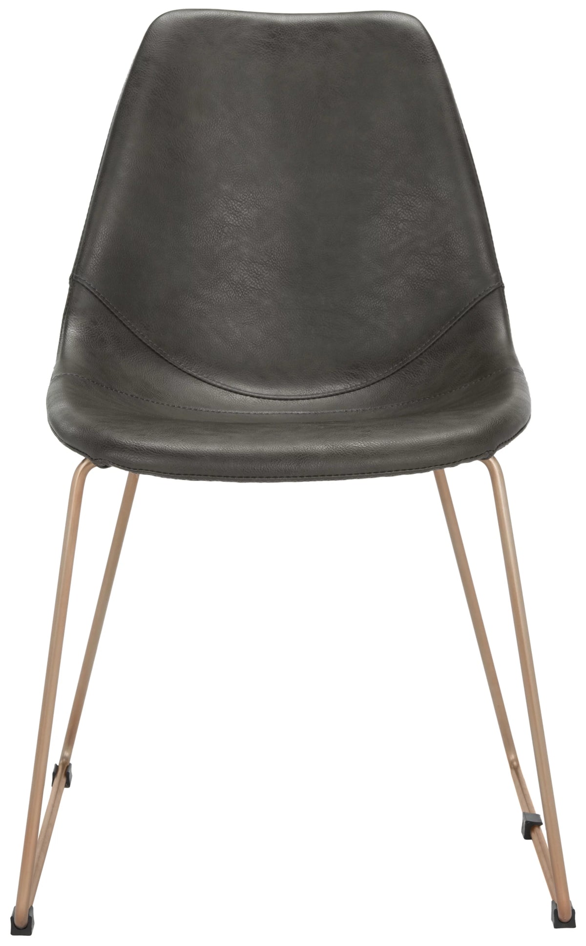 Grey Leather Dining Chair Set of 2 R6558