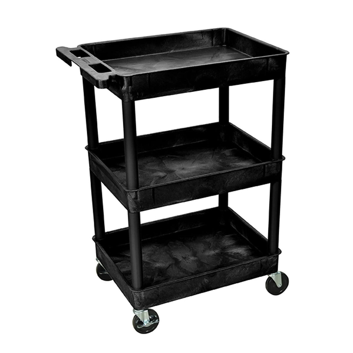 Black 3 Shelf Utility Cart S86191