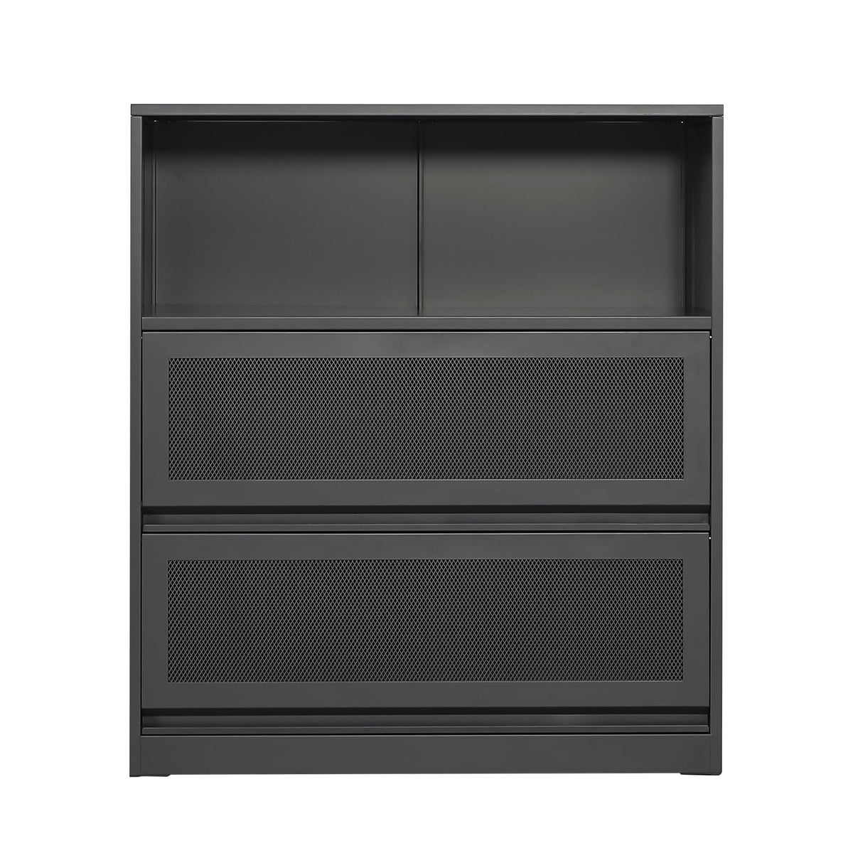 3-Tier Metal File Cabinet with Storage Shelf L74579