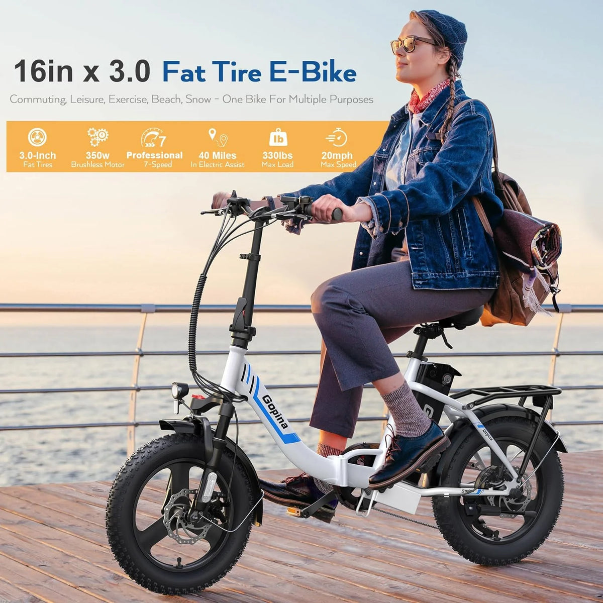 Folding 350W Step-Through Electric Bike K275050