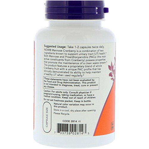 90 Veg Capsules Mannose Cranberry V448052