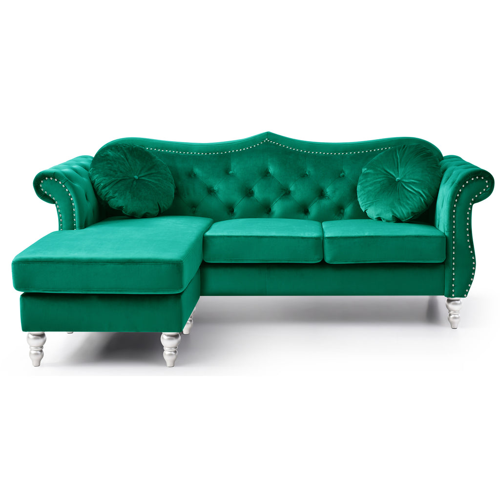 Green Sofa Chaise E8511