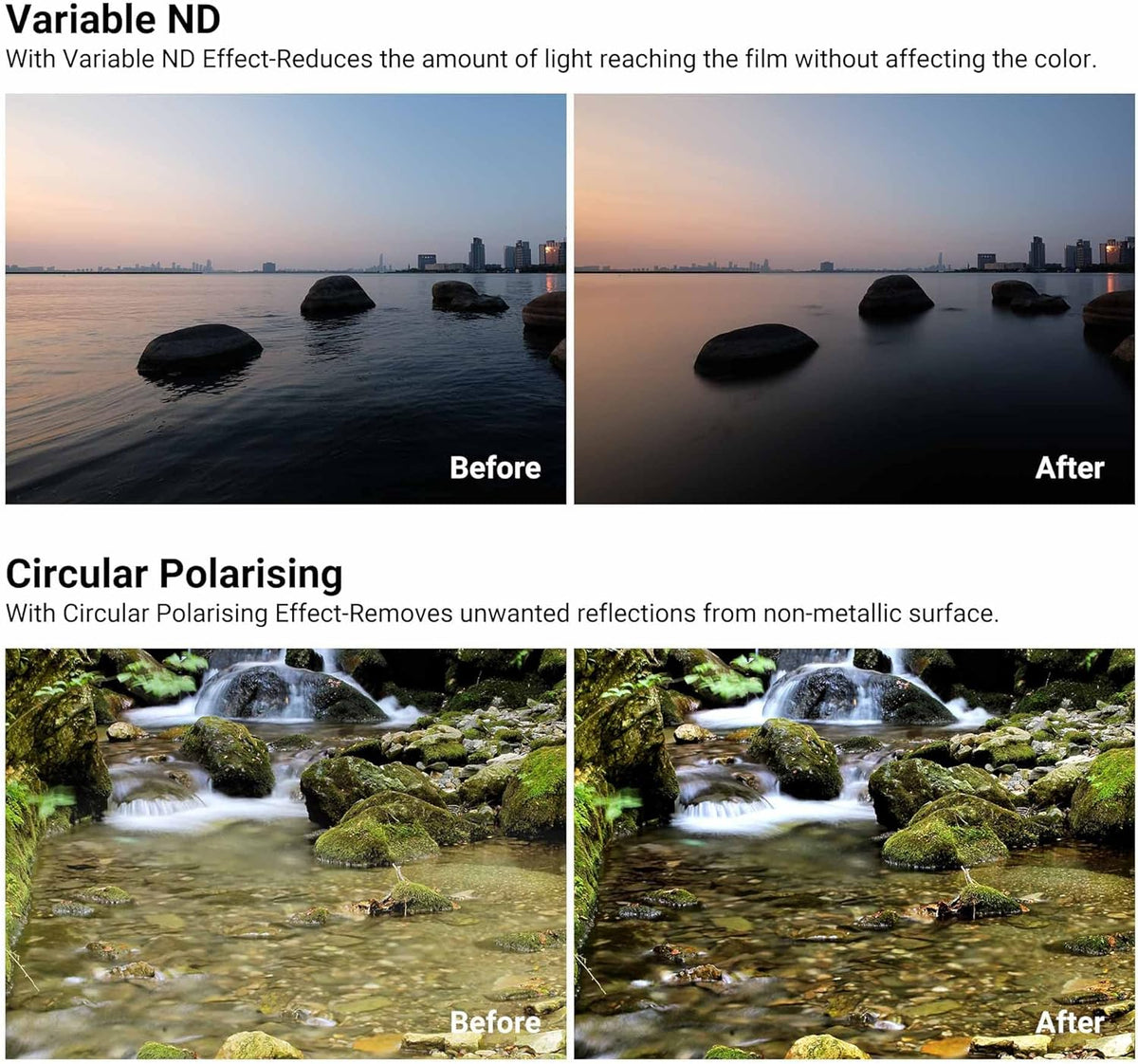 2-in-1 77mm Variable ND Filter & CPL Polarizer Filter F34923