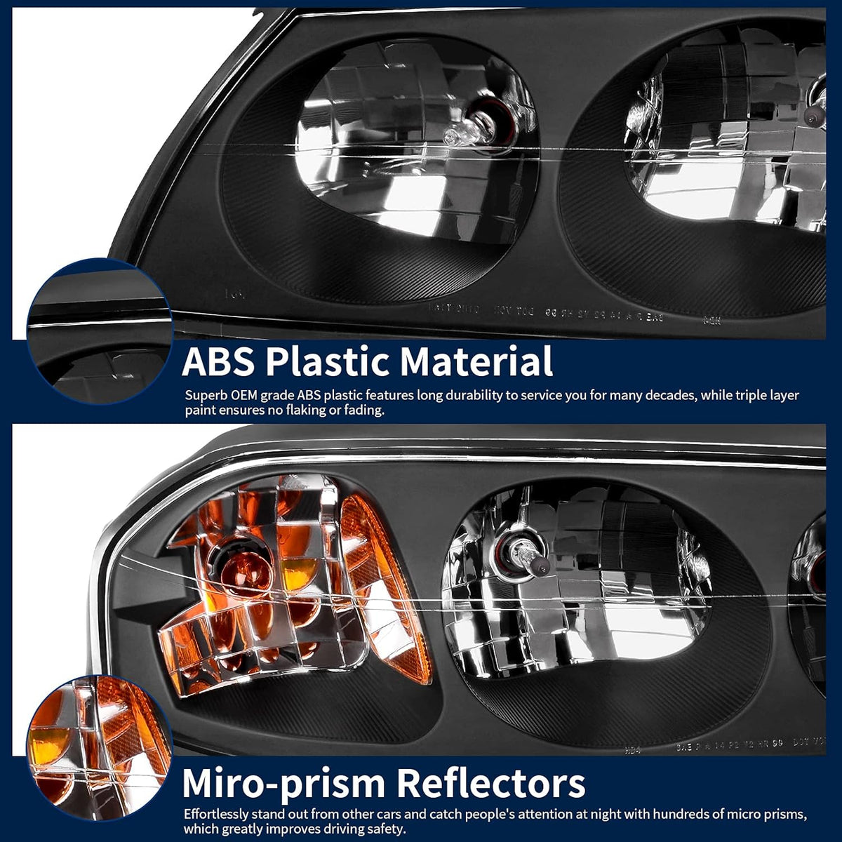 Headlight Assembly Compatible with 2000-2005 Chevy Impala Z31598