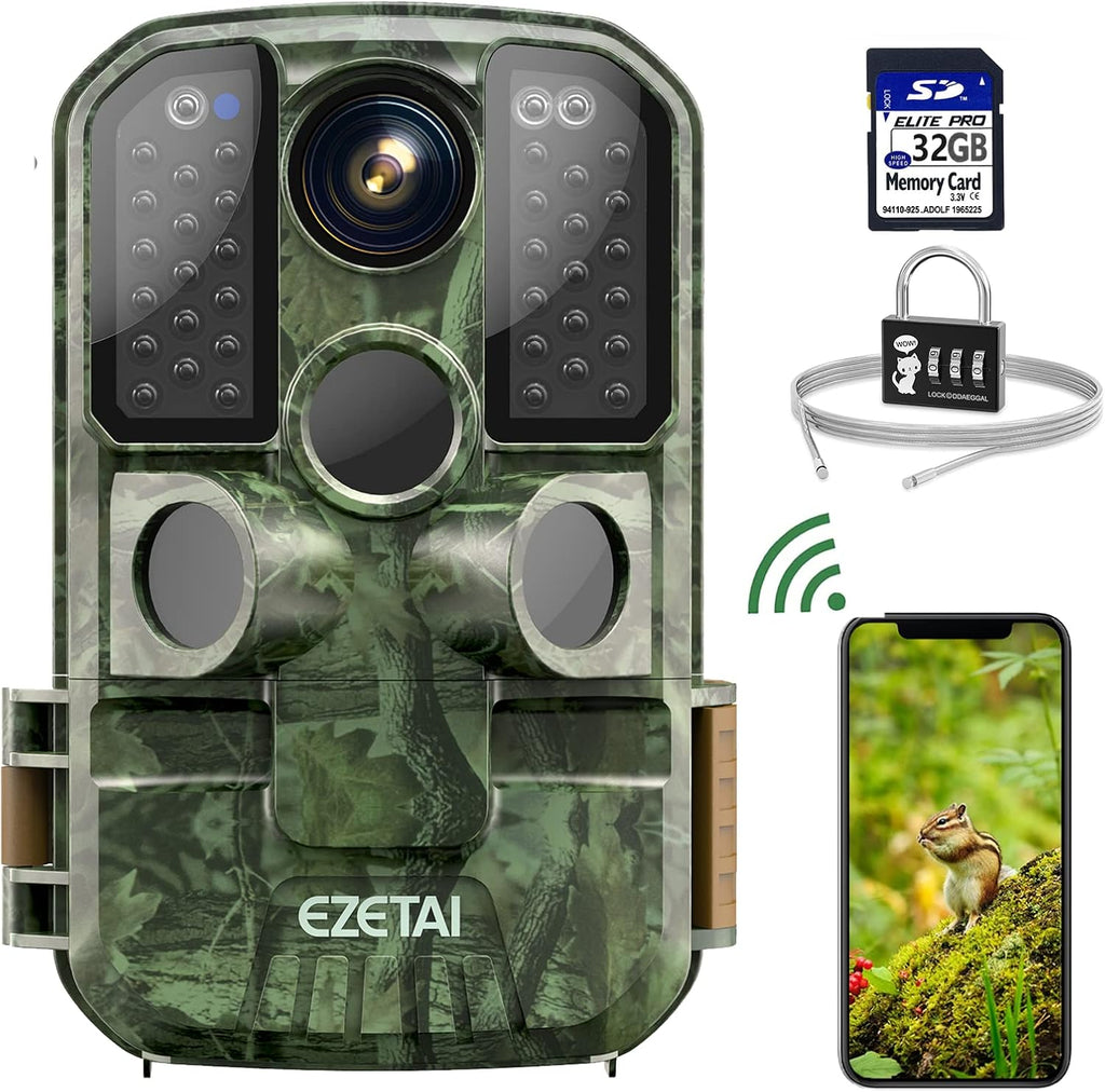 WiFi 1296P 24MP Trail Camera with Night Vision U86622
