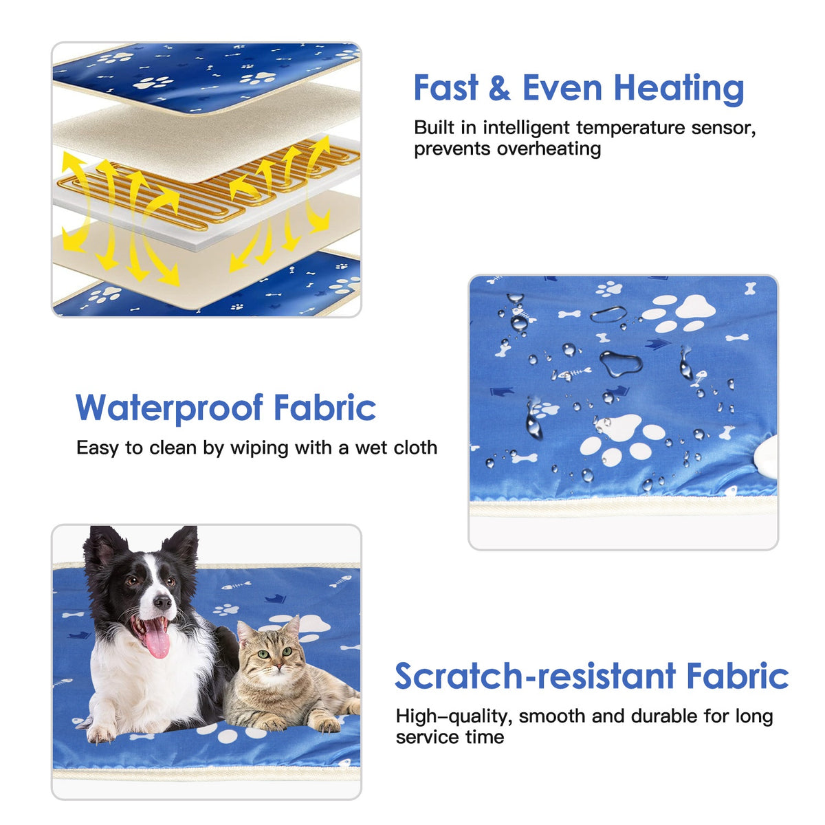 Heating Mat with Adjustable Temperature and Timer Y4889