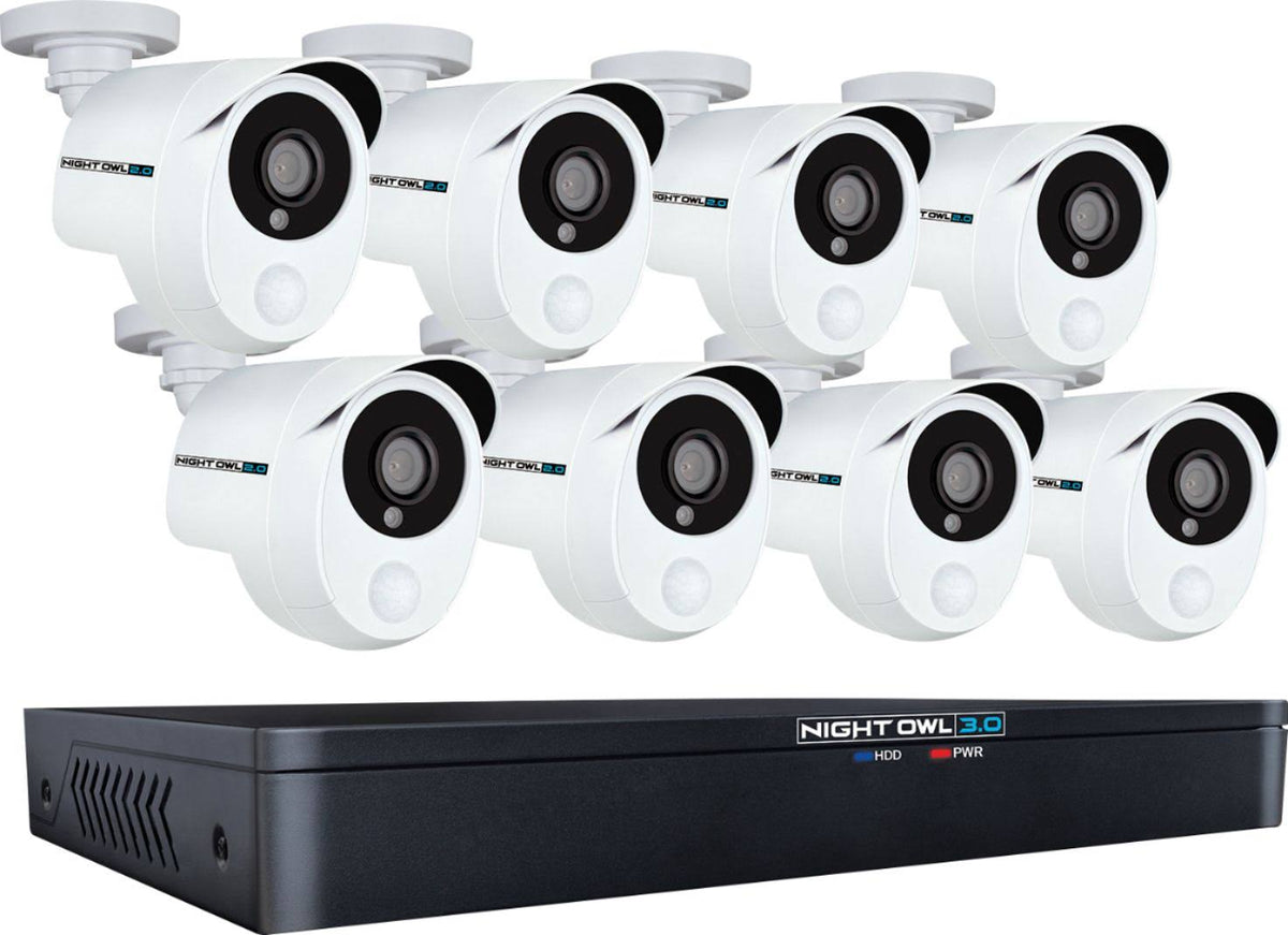 8-Channel DVR with 8 Cameras Night Vision T954