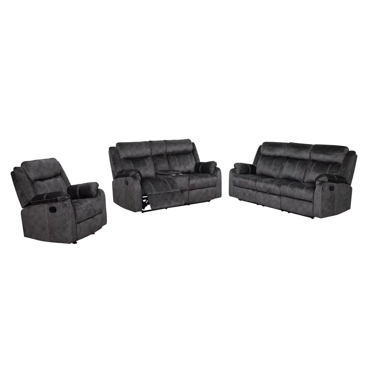 Reclining Sofa with Drop Down Table & Drawer I285012