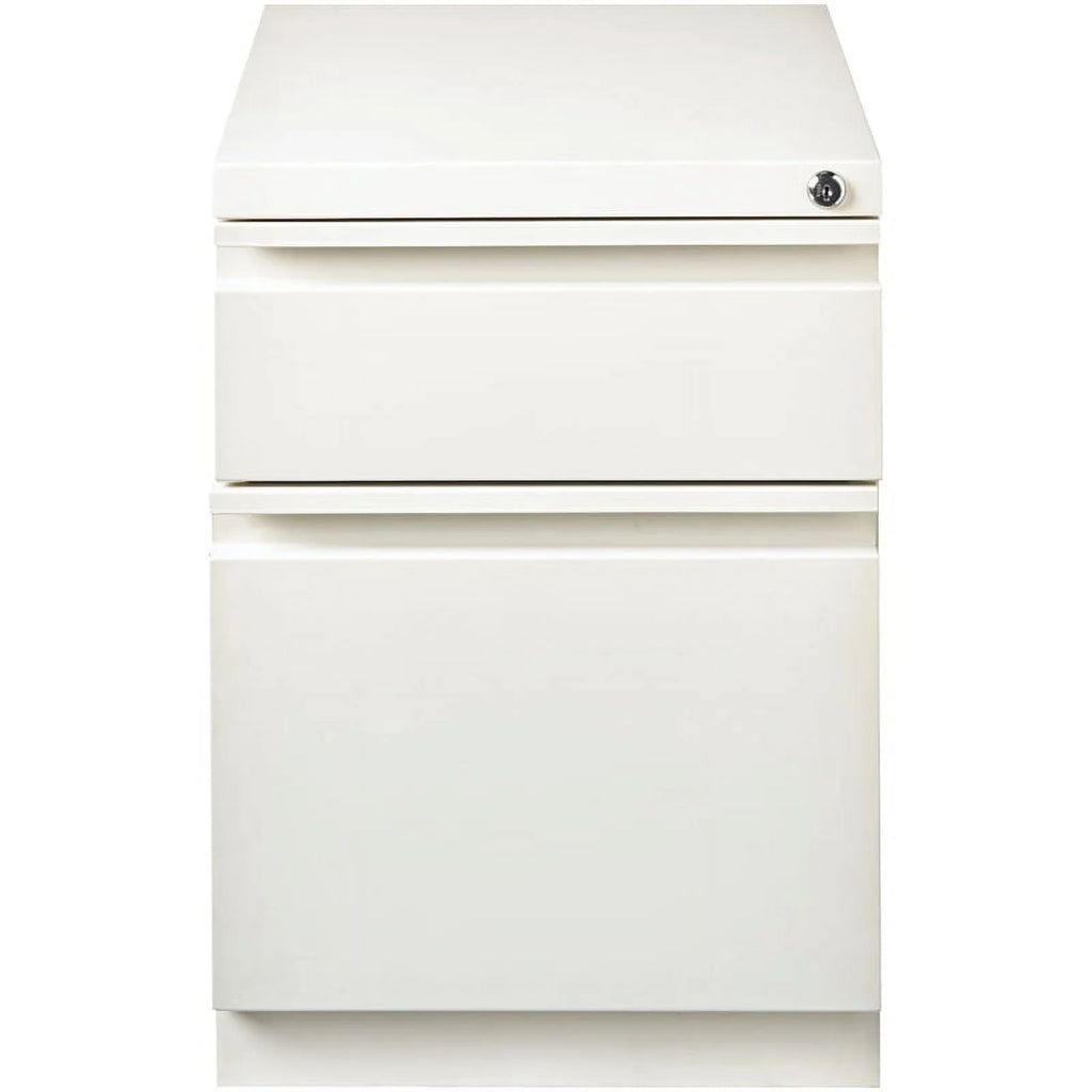 White 2 Drawer Metal File Cabinet Y8342