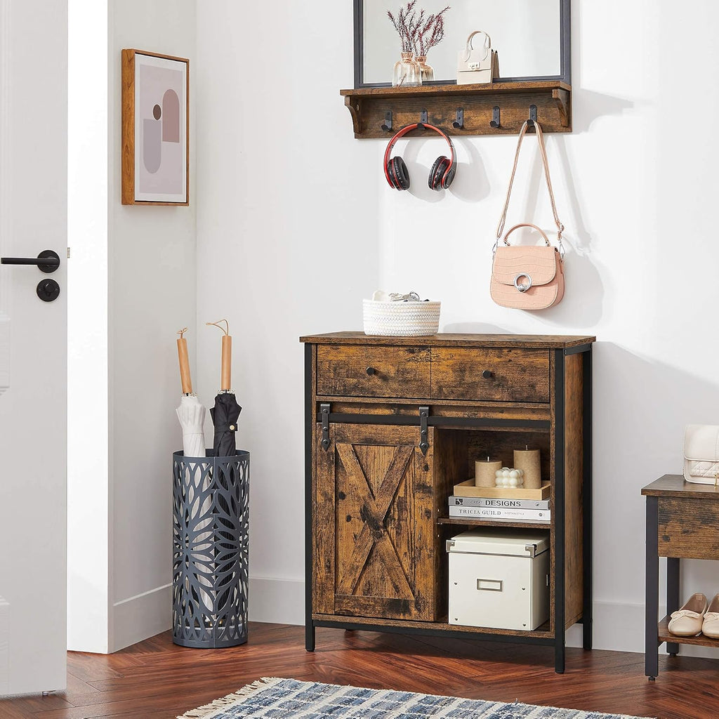 Buffet Cabinet with 1 Drawer and Sliding Barn Door S6541