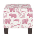 Pink/White Square Ottoman A734