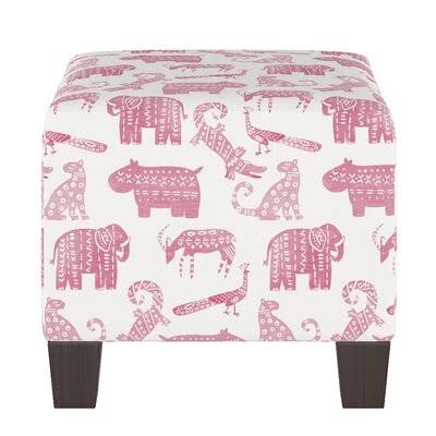 Pink/White Square Ottoman A734