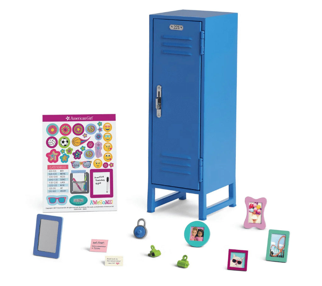 Blue School Locker Set for 18 inch Dolls F269927