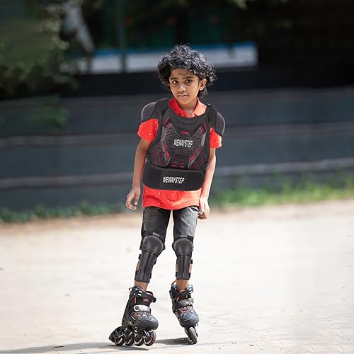 Kids Chest Protector Motocross Motorcycle Protective Gear Body Armor Vest Knee Pads Elbow Pads D344