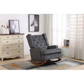 Dark Gray Fabric Rocking Chair E912593