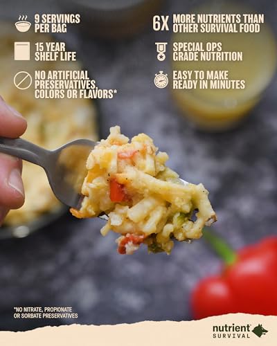 MRE Homestyle Scramble Eggs, Ready to Eat Meals (9 Servings) Freeze Dried Emergency Food Supply N354