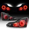 For 2008-2015 Infiniti G37 Q60 Coupe Black Housing LED Tail Lights Assembly Left+Right K67829