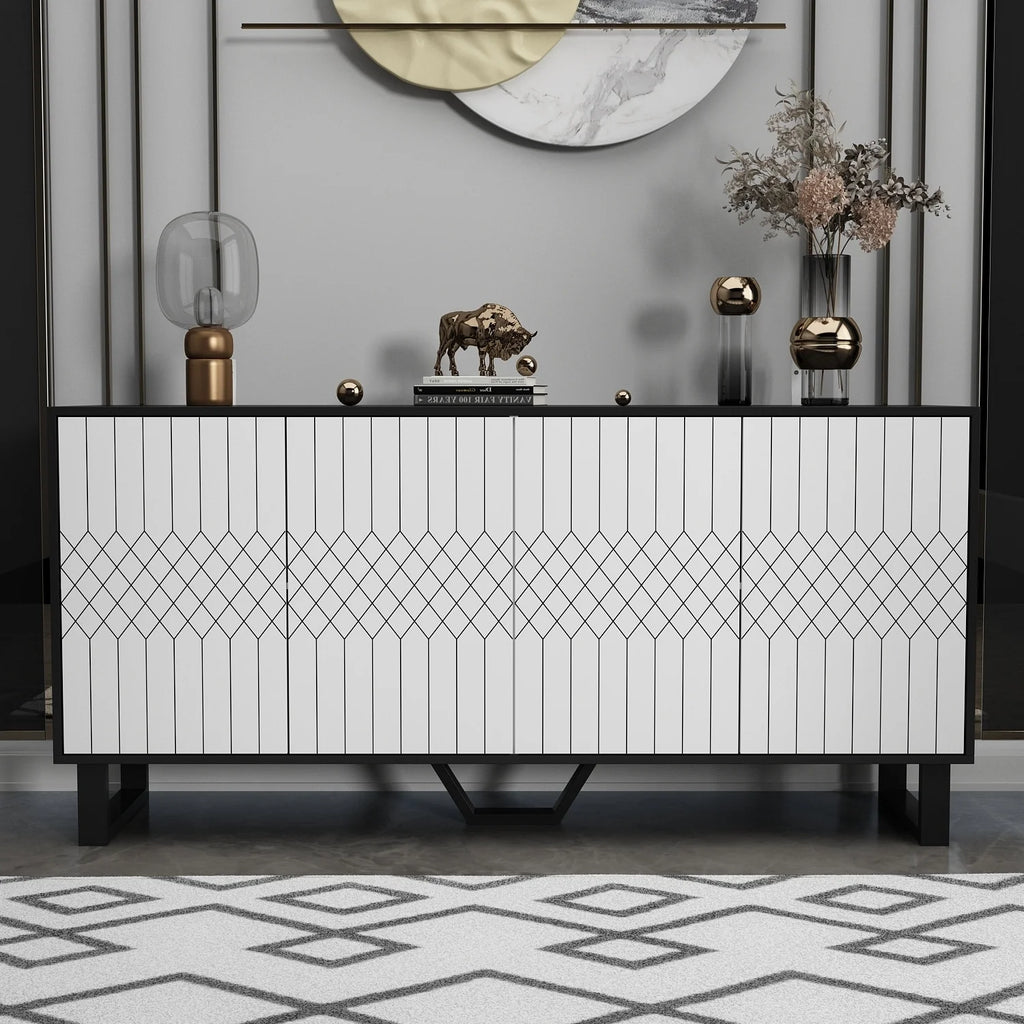 63 inch Sideboard with Pop-Up Doors S893