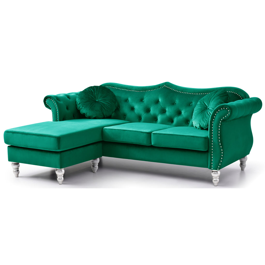 Green Sofa Chaise E8511