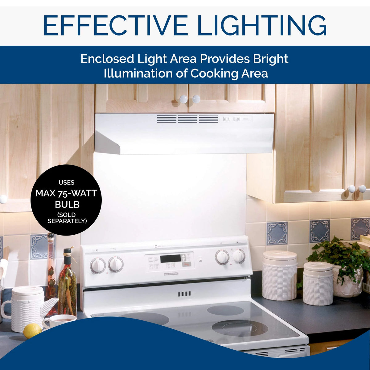 30-Inch White Non-Ducted Range Hood with Lights Exhaust Fan Q5013
