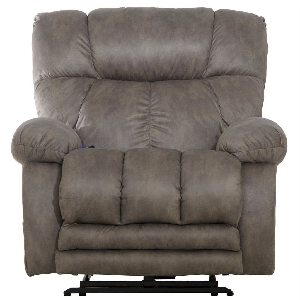 Oversized Power Lay Flat Recliner in Gray Fabric G294297