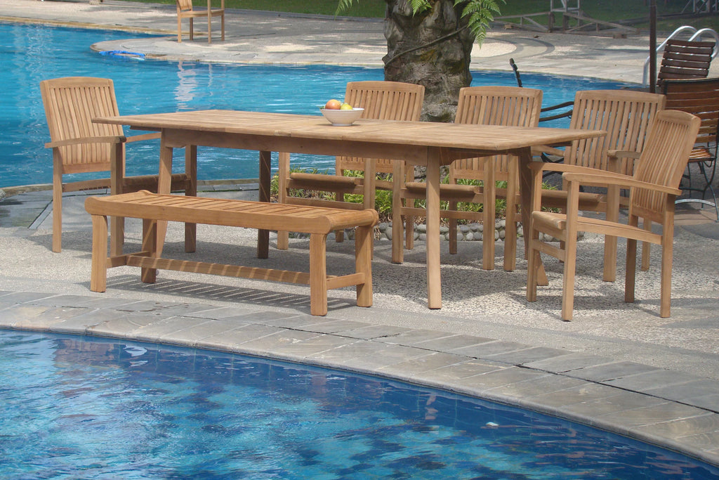 6 Seater 7 Pc Teak Dining Set G9206