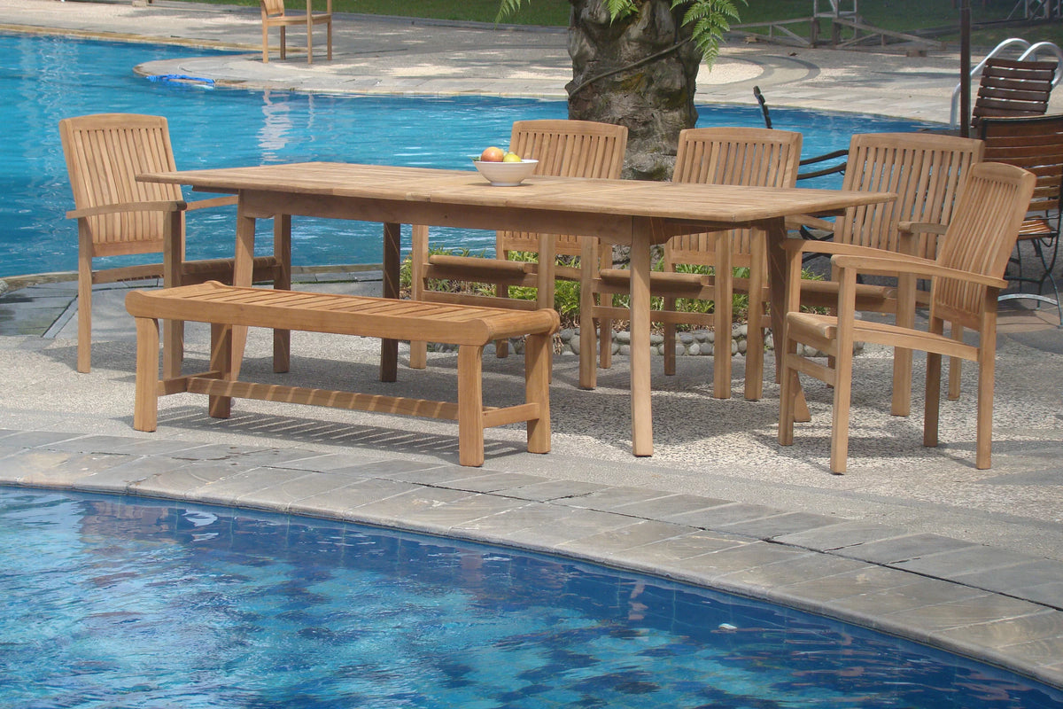 6 Seater 7 Pc Teak Dining Set G9206
