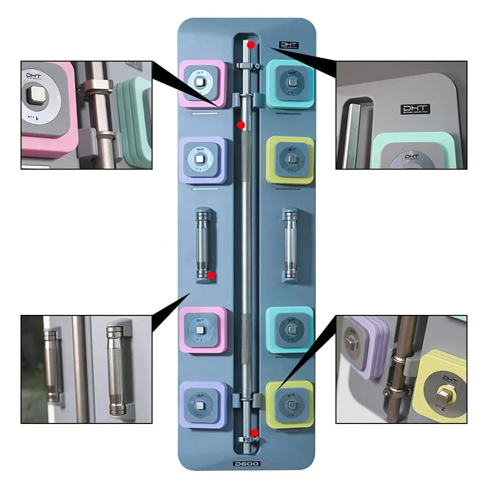 Adjustable Wall Mount Dumbbell & Barbell Set N78330