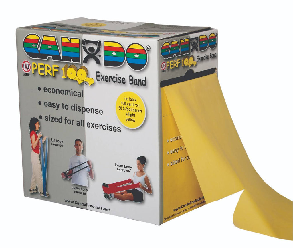 Yellow X-Light Latex Free Exercise Band 100 Yard Roll H95846