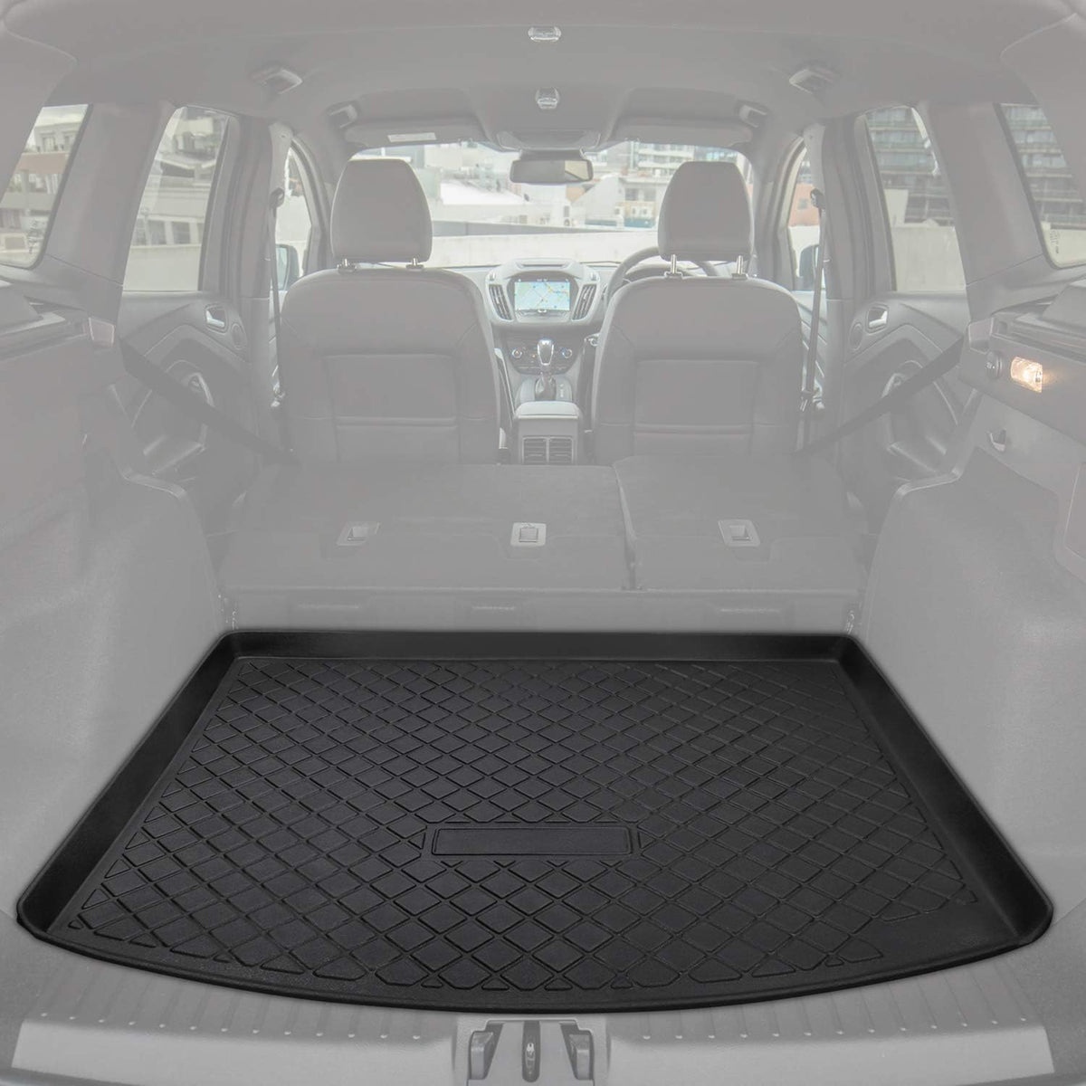 Trunk Cargo Liner Mat Tray, Heavy Duty Waterproof, Custom Fit, Black, Pack of 2 P341475