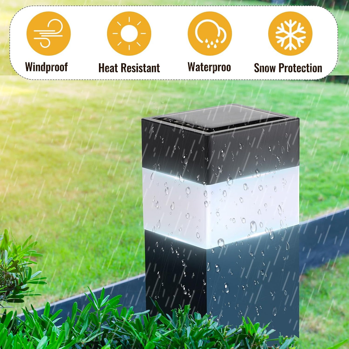 20 Pack Solar Fence Post Cap Lights 2 x 2 Inches White Light W955614