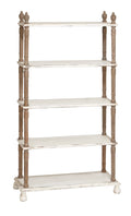 White Wood 5-Tier Shelving Unit I31246