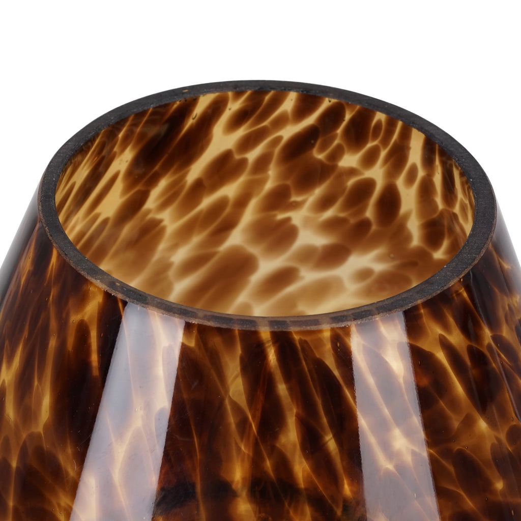 Brown Tortoise 8" Glass Mushroom Lamp L540044