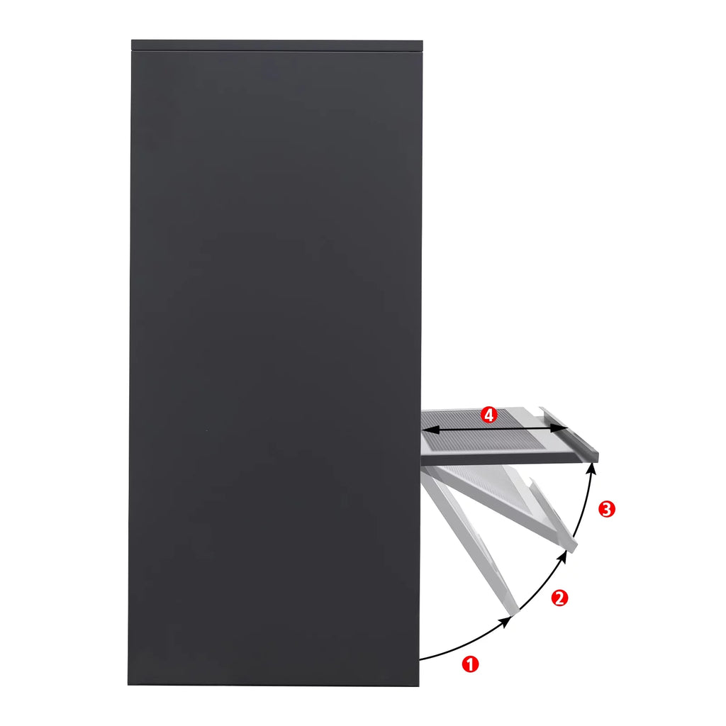 3-Tier Metal File Cabinet with Storage Shelf L74579
