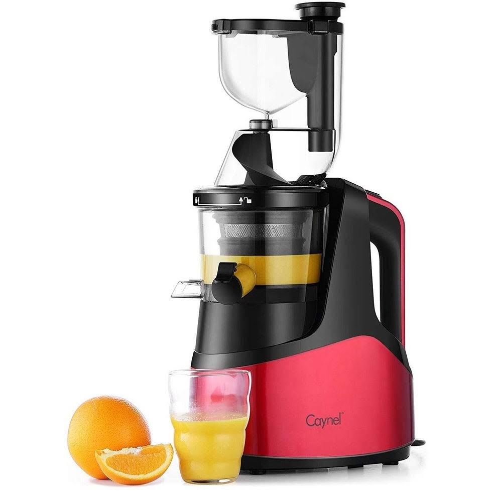 Red Slow Masticating Juicer with Wide Chute Q7422