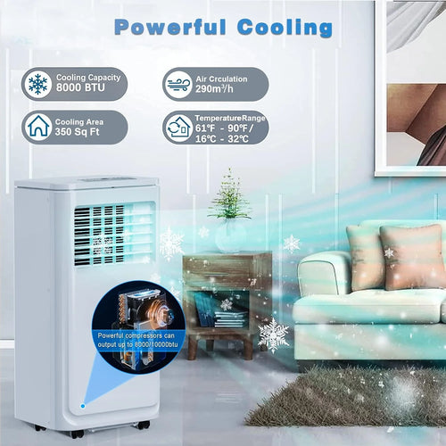 10000 BTU Portable Indoor Air Conditioner with Remote Control R107592