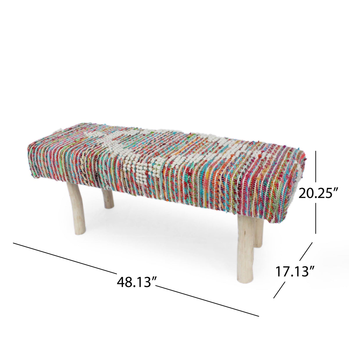 Rectangular Bench Dark Beige V845