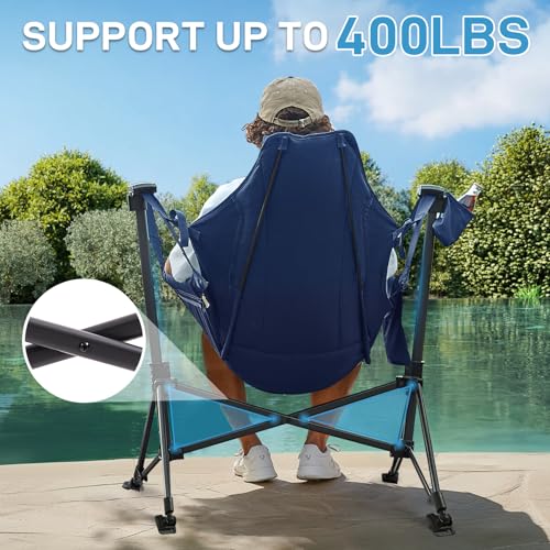 Oversized Padded Hammock Camping Chair with Cup Holder B885
