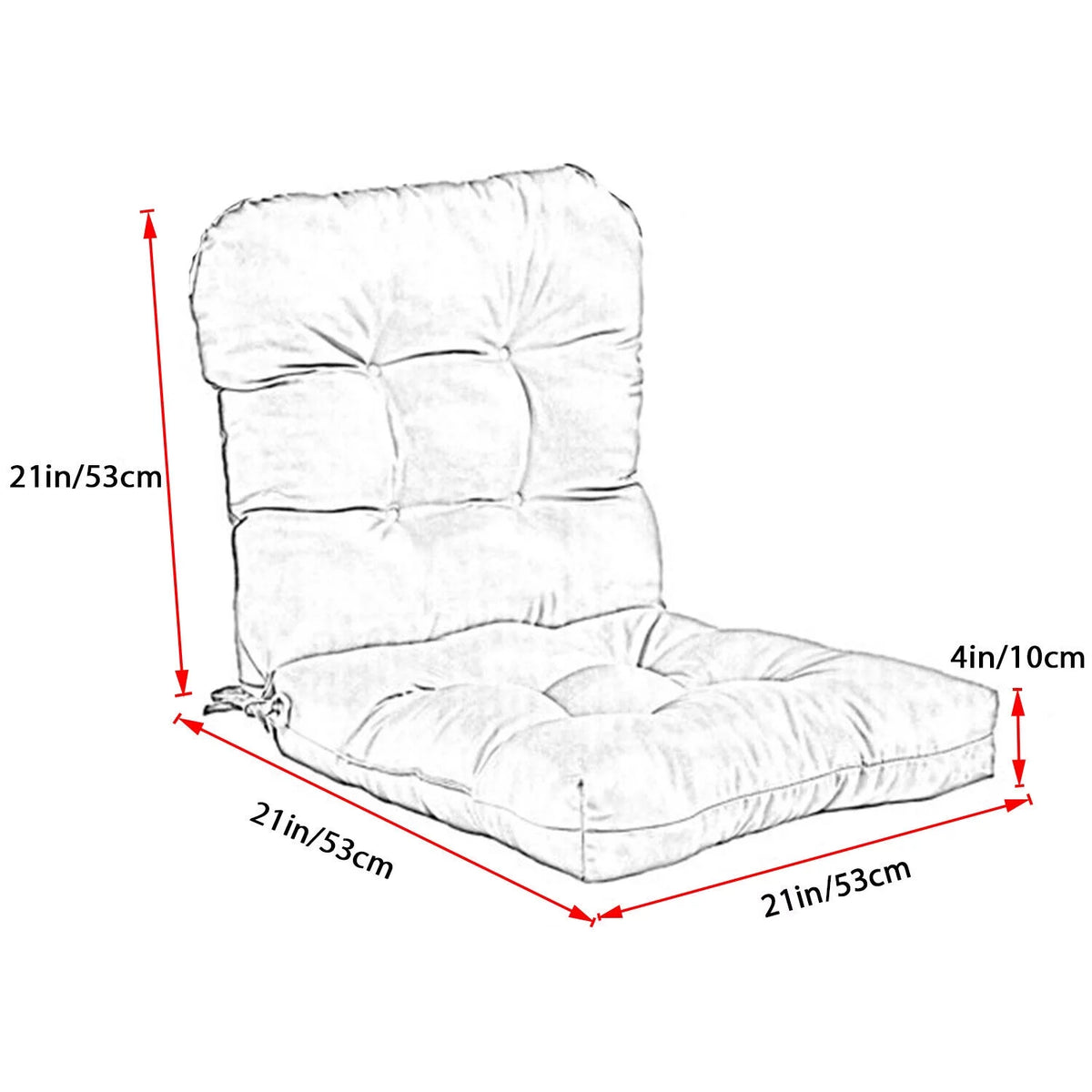 Light Brown Outdoor Seat Cushion A175