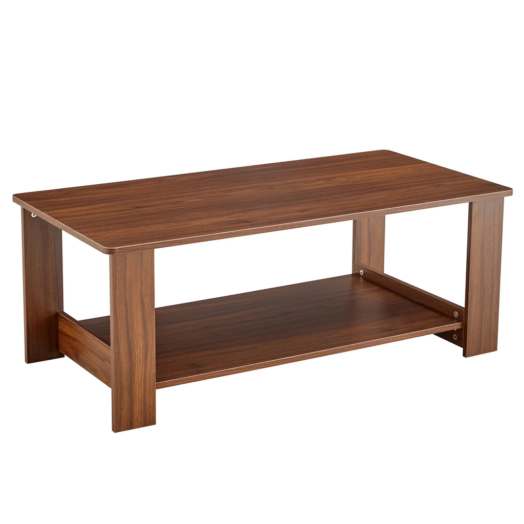 2-Tier Wood Coffee Table with Storage H4594