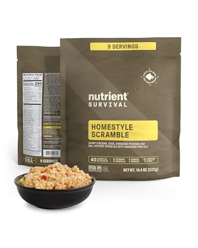 MRE Homestyle Scramble Eggs, Ready to Eat Meals (9 Servings) Freeze Dried Emergency Food Supply N354