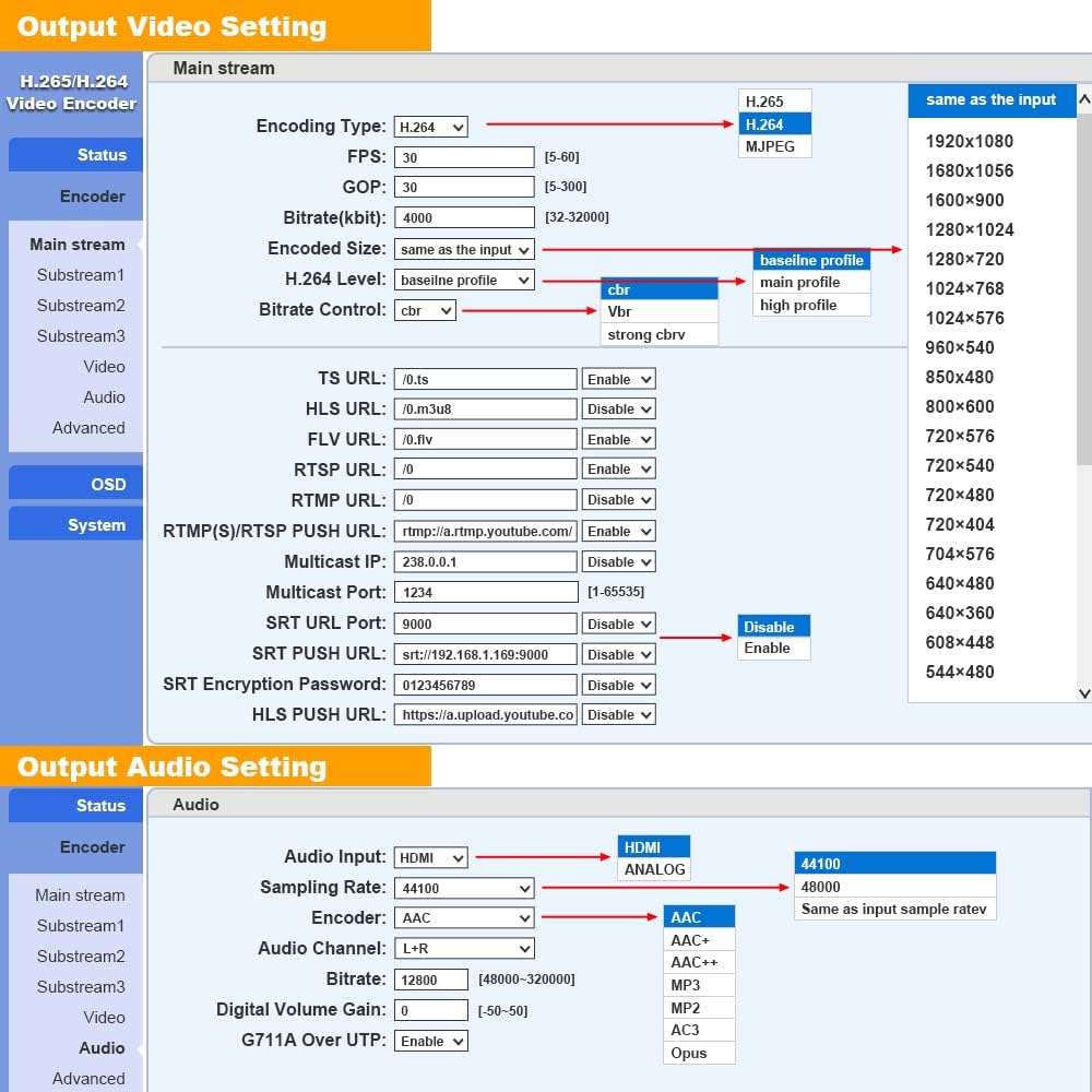 HEVC H.265 H.264 HDMI Video Encoder Z503