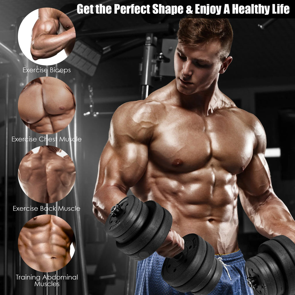 66 Lbs. Adjustable Dumbbell Set T6231